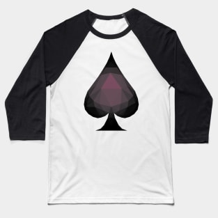 Ace of Spades Low Poly Baseball T-Shirt